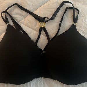 Victoria’s Secret black bra with beautiful gold accent